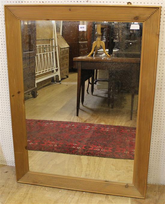 Reeded frame large mirror